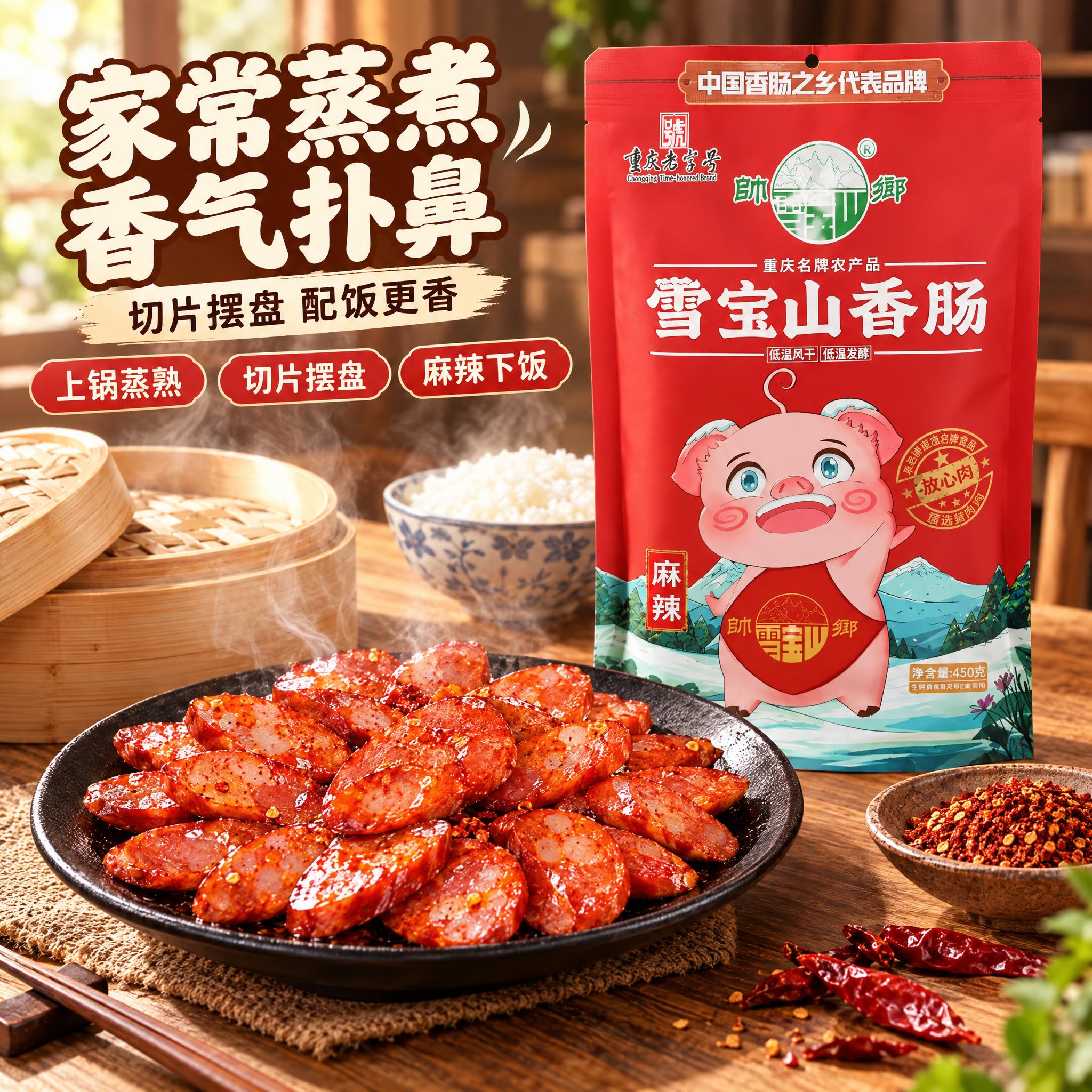 抖音电商主图家常场景页（1:1方形，中文，暖调食欲实拍）：用餐… - 图片创意预览