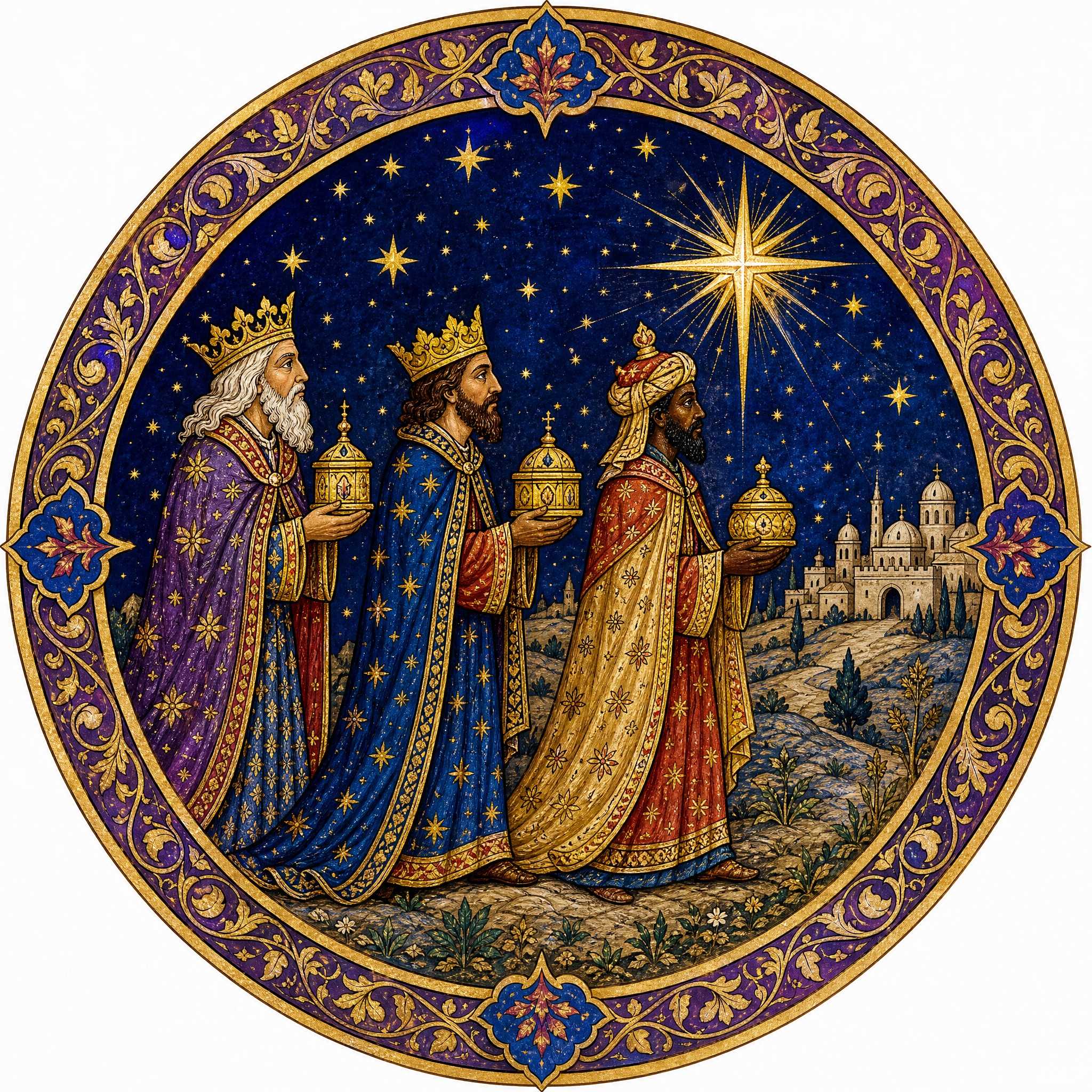 Christmas sticker, medieval ill… - 图片创意预览