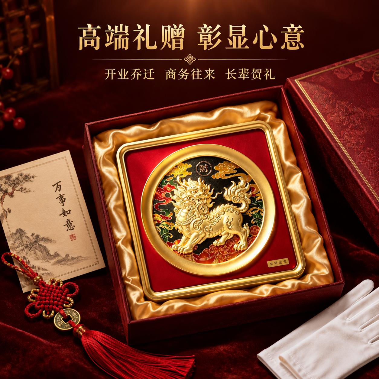 [主图-4] 礼赠场景图，突出产品作为高端礼品的价值感与包装质… - 图片创意预览