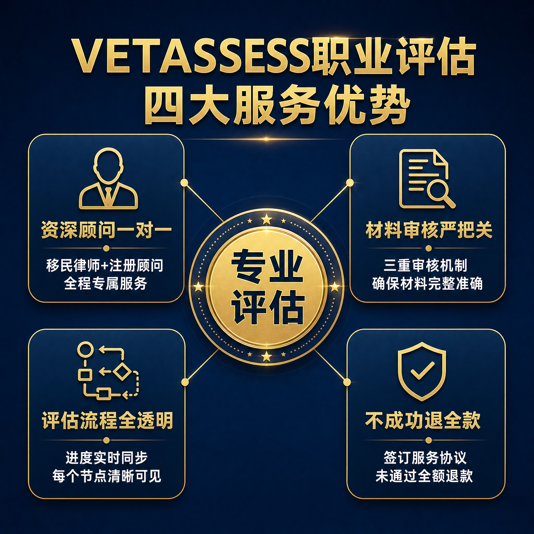 [主图-3] 服务亮点与专业证明图，详细展示VETASSESS… - 图片创意预览