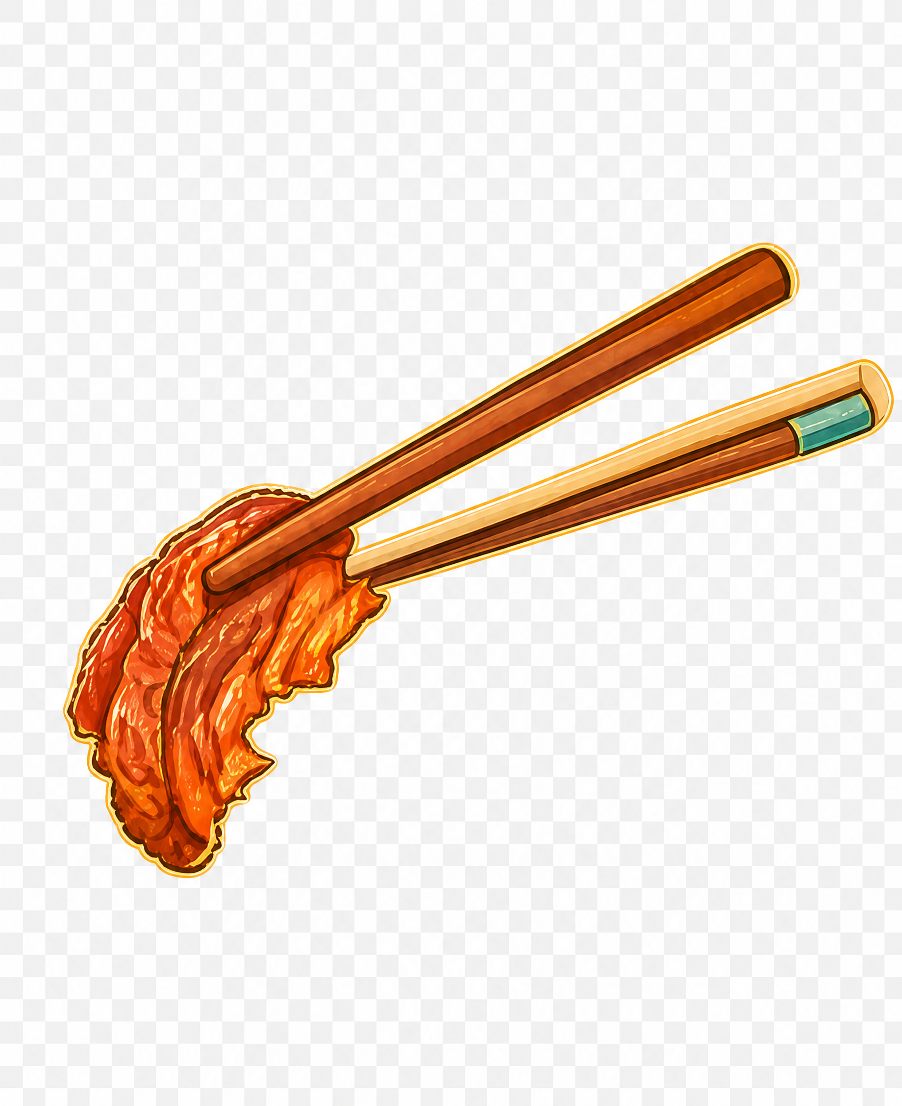 从参考图中提取右上角的筷子夹着一片红烧肉的元素，一双木筷子夹着… - 图片创意预览