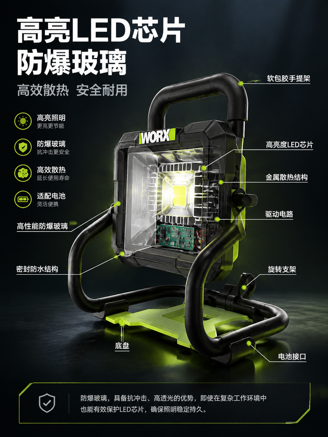 [商品] 使用【图1】威克士WU026.9 20V锂电LED工… - 图片创意预览