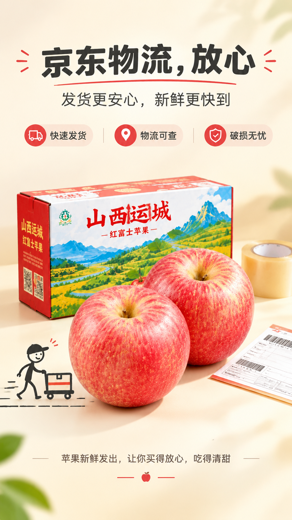 [商品] 使用【图3】山西运城红富士苹果封装箱与整果；保留包装… - 图片创意预览