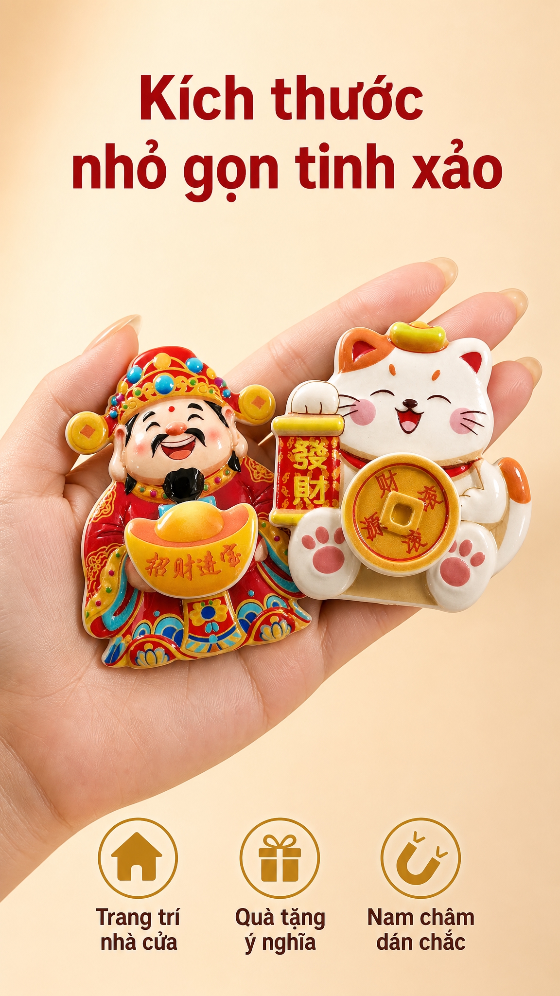 [主图-5] 手持大小对比图，展示冰箱贴精致尺寸和细节质感。… - 图片创意预览