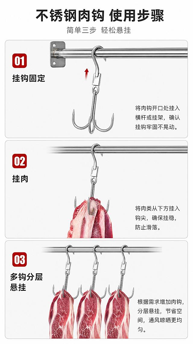 「图片1」，生成详情页，商品名称为不锈钢肉钩