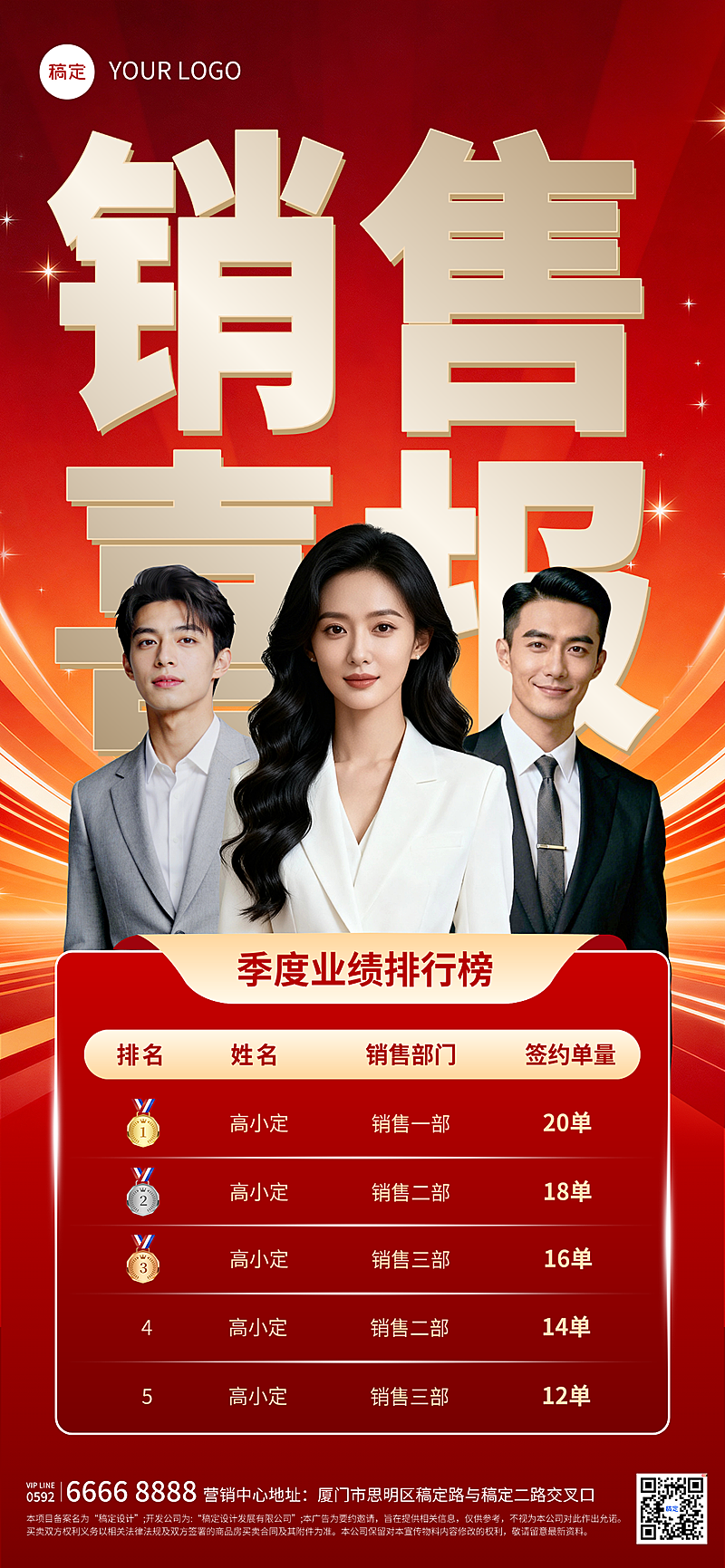 房地产销冠喜报业绩海报