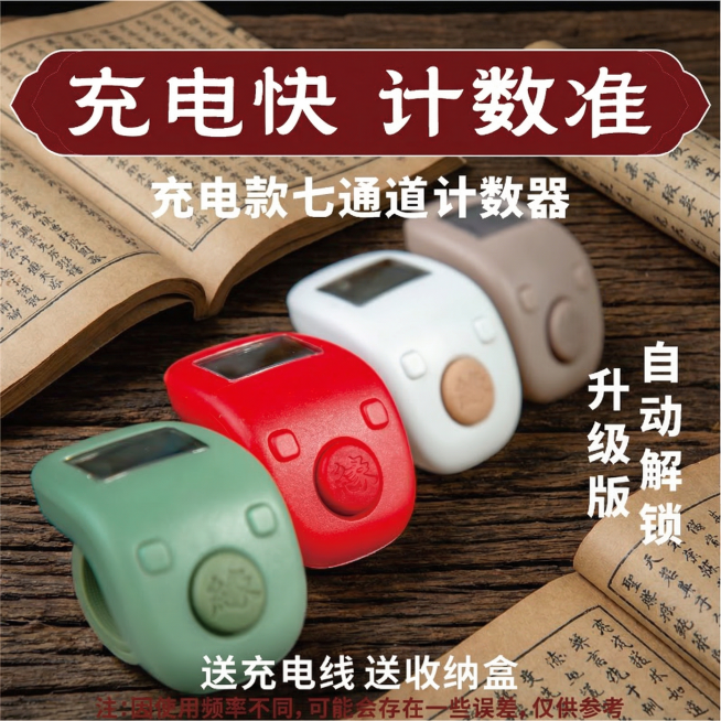 「图片1」  这个是一个计数器主图 帮忙换不同背景图  主要以沉木桌 经文数为背景  去掉静缘两个字 帮忙生成20张符合拼多多主图的图像 预览效果