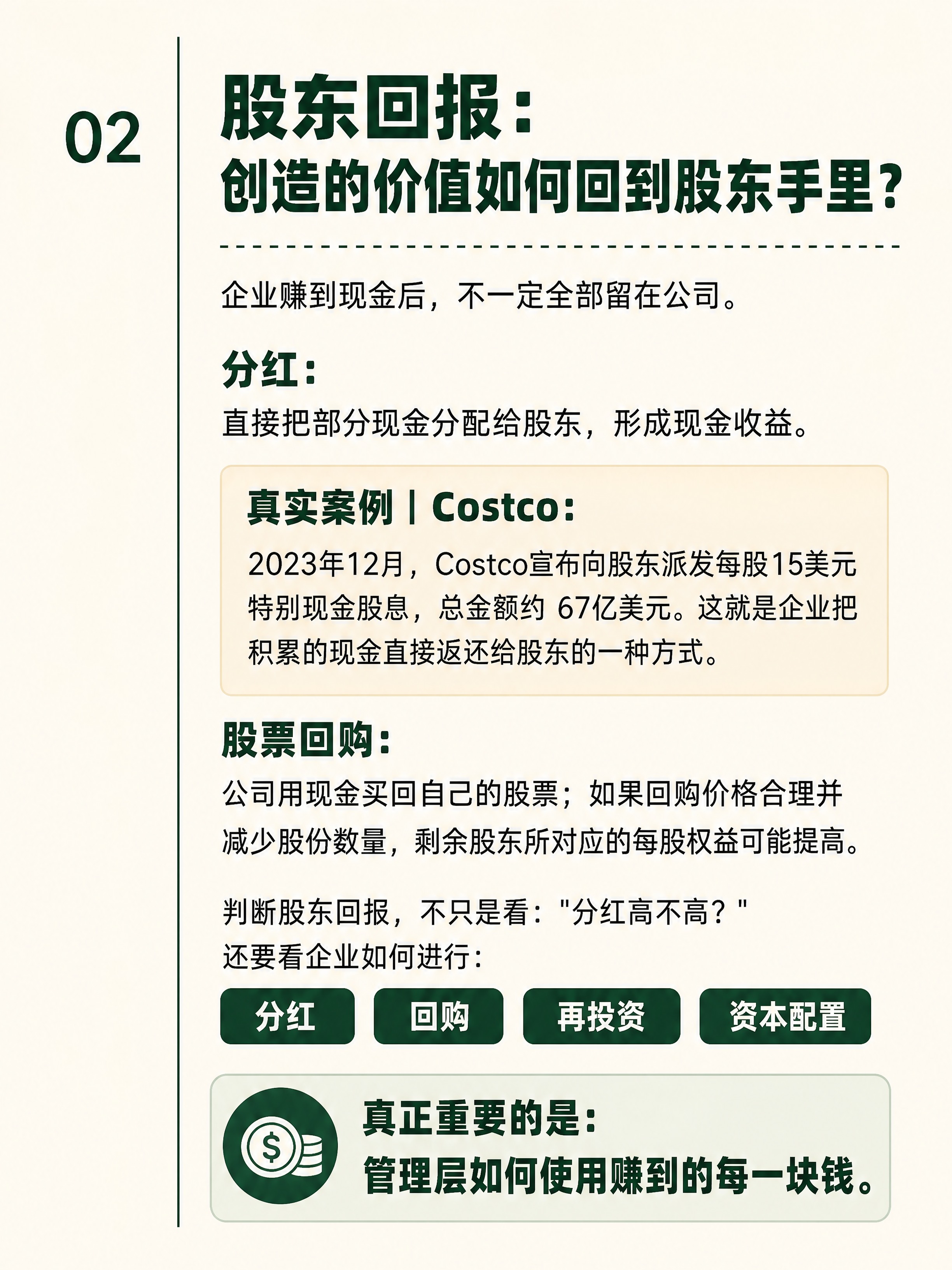 小红书投资知识卡内页，墨绿米白风格，Knowledge 知识页… - 图片创意预览