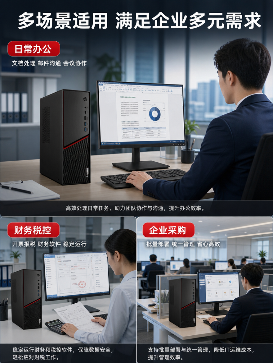 [商品] 使用【图1】联想ECC-T700m商用台式整机；保留… - 图片创意预览