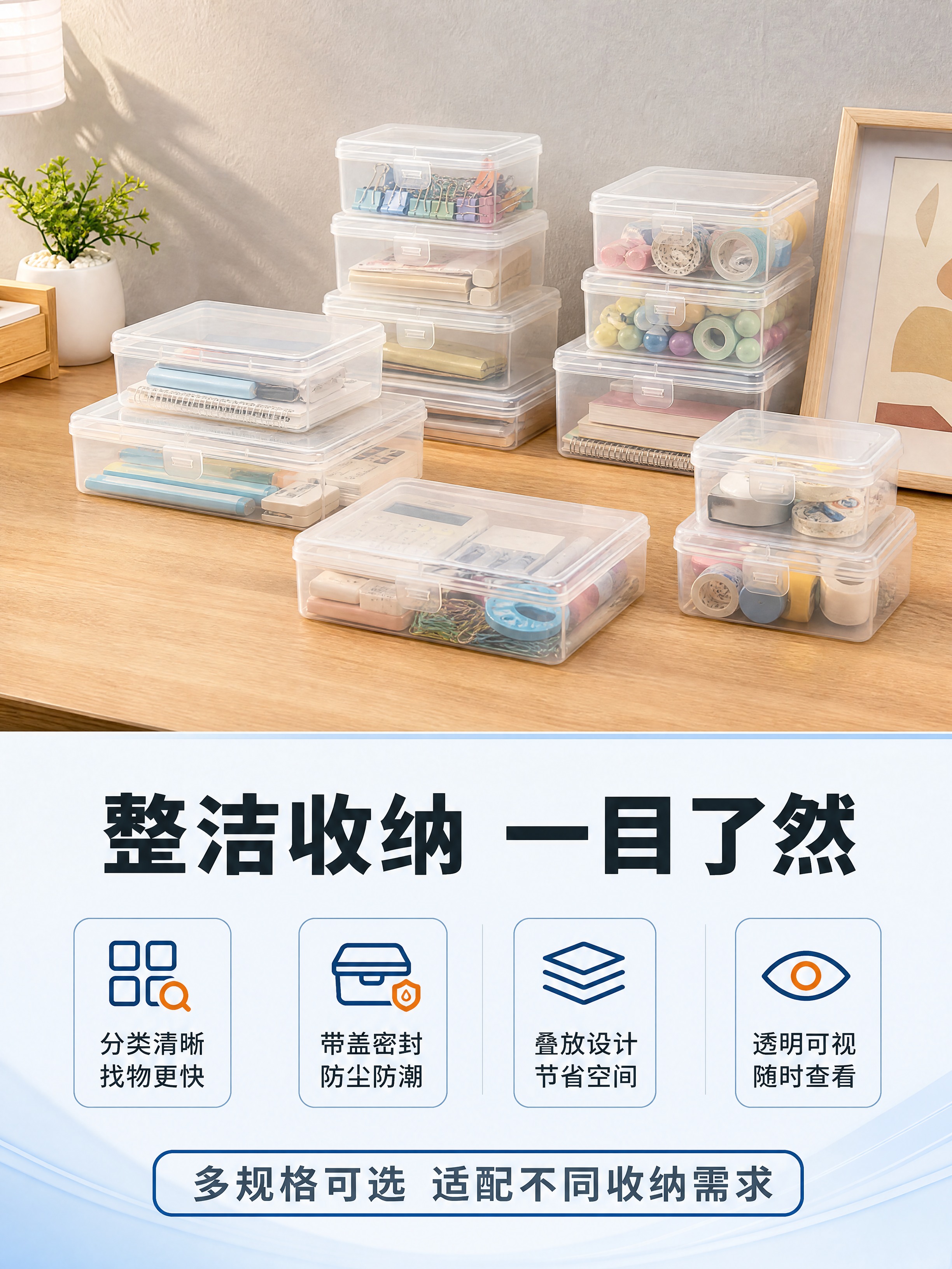 [商品] 使用【图1】透明PP塑料收纳盒；保留盒体透明PP材质… - 图片创意预览