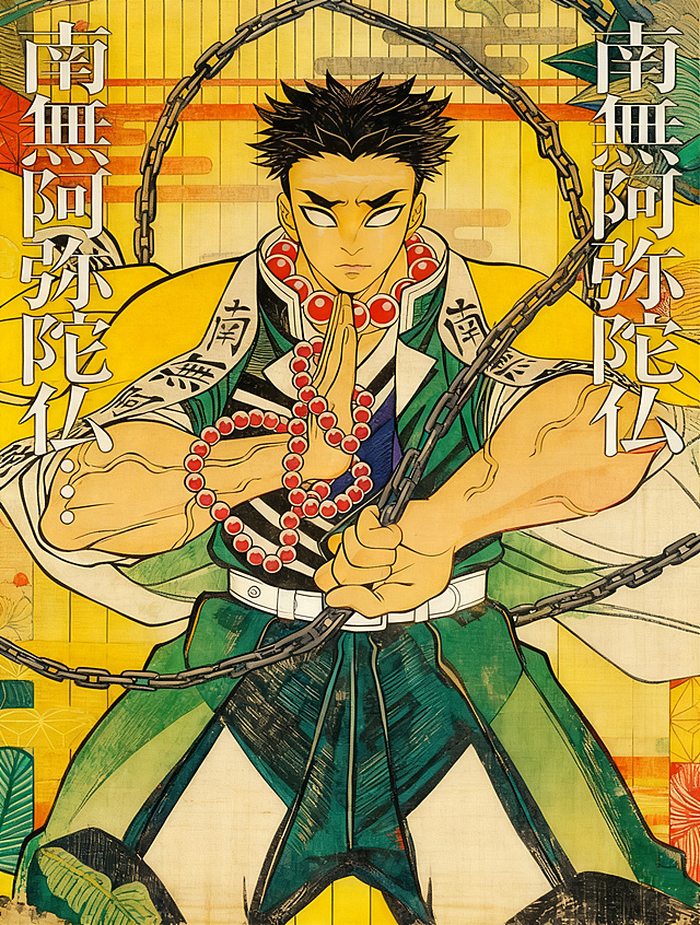 原始派艺术，亨利卢梭艺术风格，工笔线条，色彩丰富明亮，色彩鲜活饱满，氛围渲染，典雅，浪漫，高清细节，质感，优雅，鲜活。画质高清细腻，细节繁复入微，对比度强烈，保留原图人物姿势和服制，保留文字内容，尽量保留原有色彩