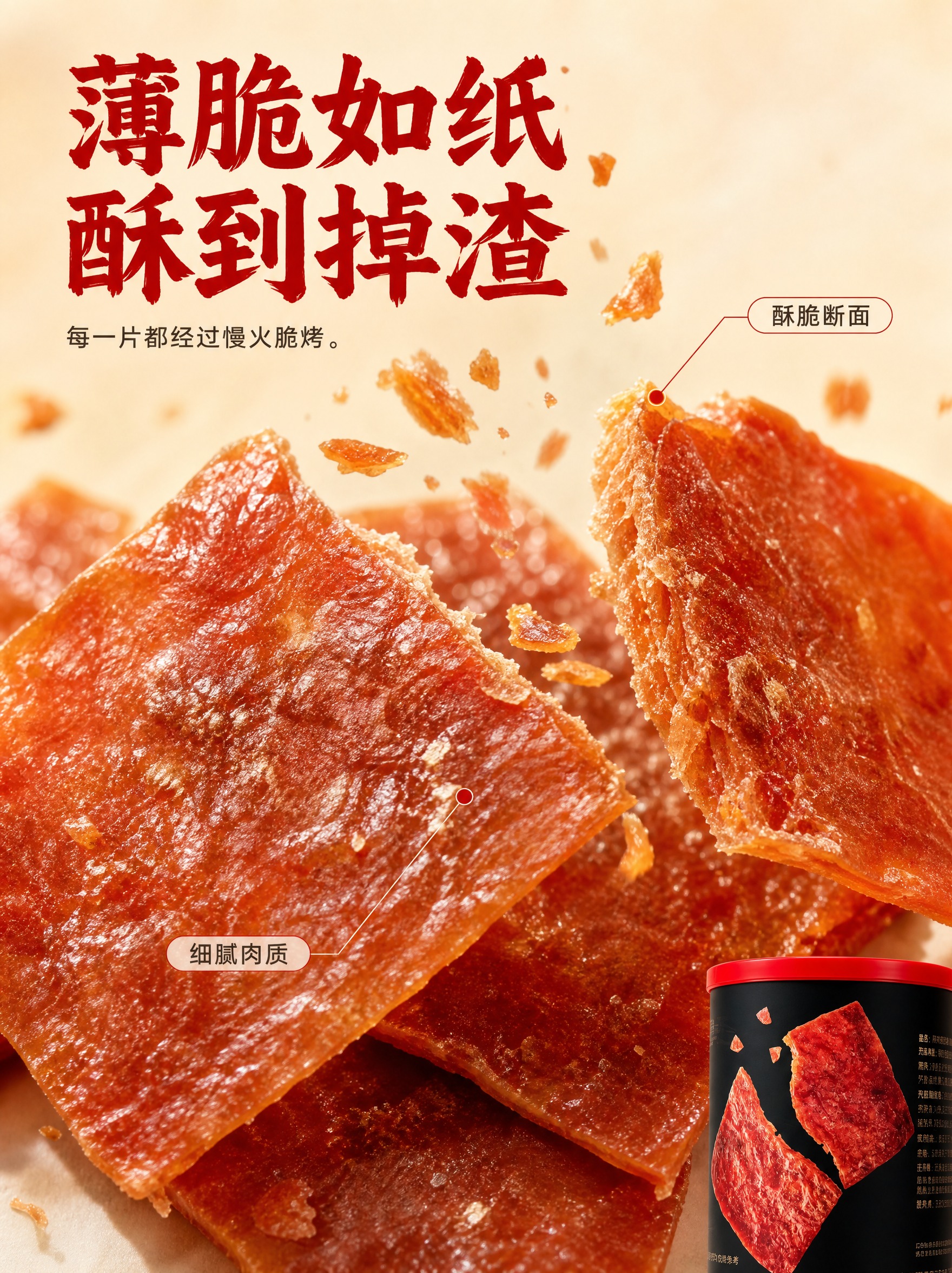 [商品] 使用【图6】肉脯实物图、【图1】侧面罐（肉脯图案面）… - 图片创意预览