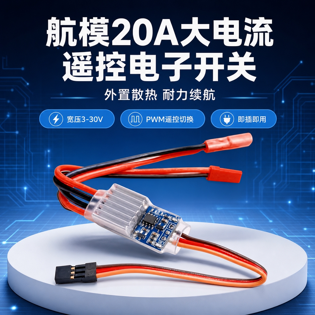 [商品] 使用【图1】航模20A大电流遥控电子开关（带透明散热… - 图片创意预览