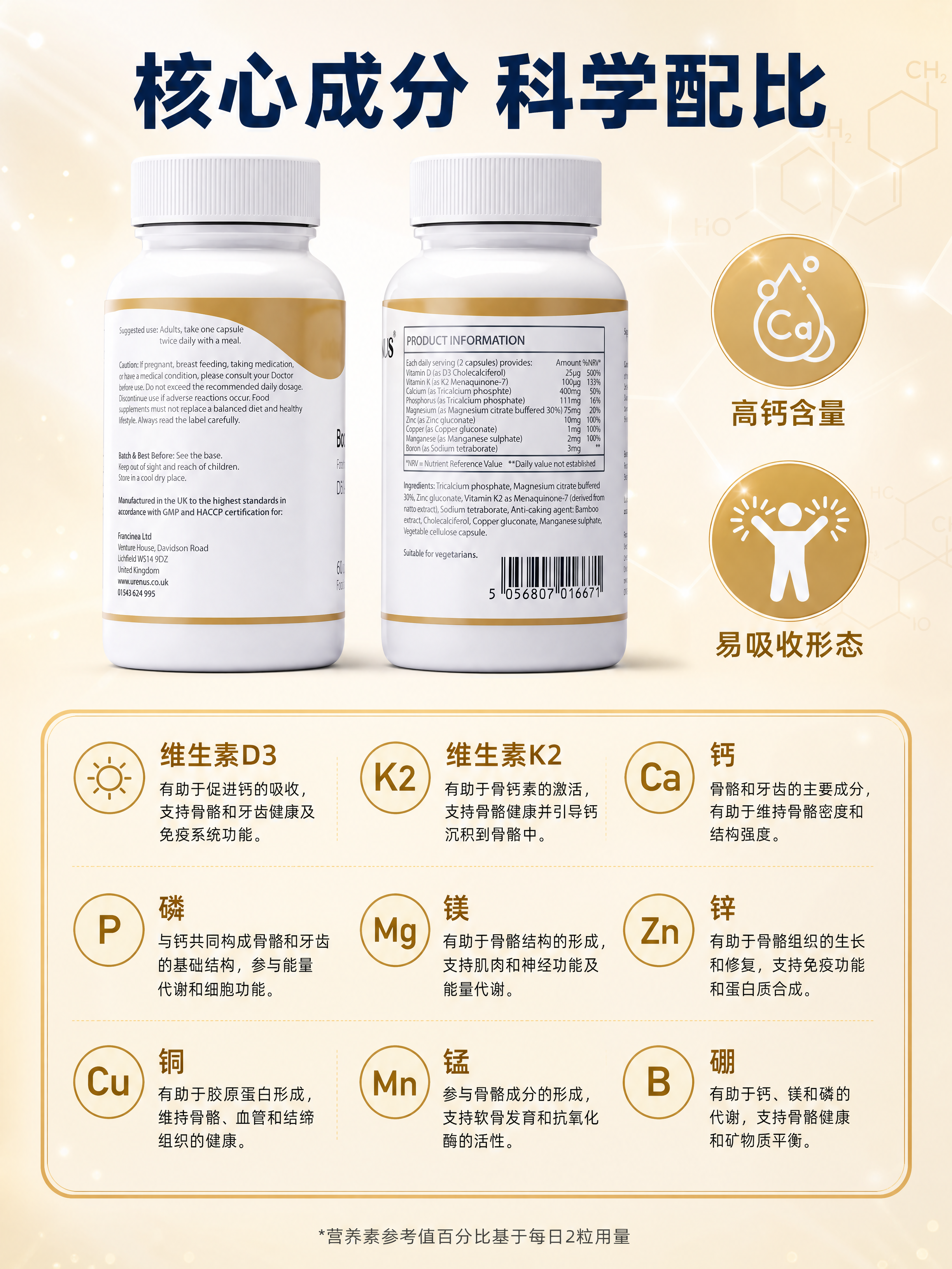 [商品] 使用【图4】URENUS骨骼健康胶囊正反瓶身图（含成… - 图片创意预览