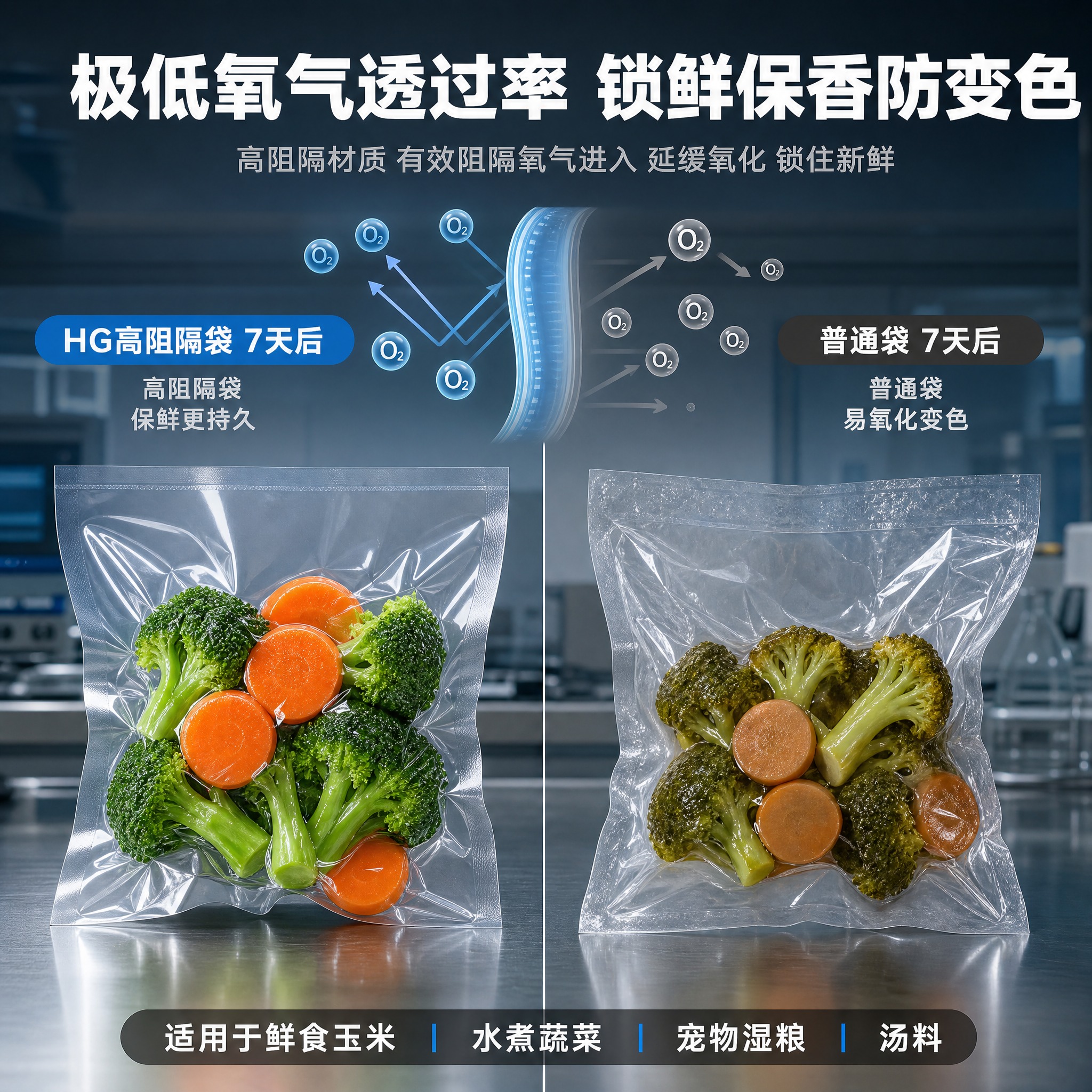 [主图-2] 高阻隔锁鲜效果证明图，展示极低氧气透过率带来的保… - 图片创意预览