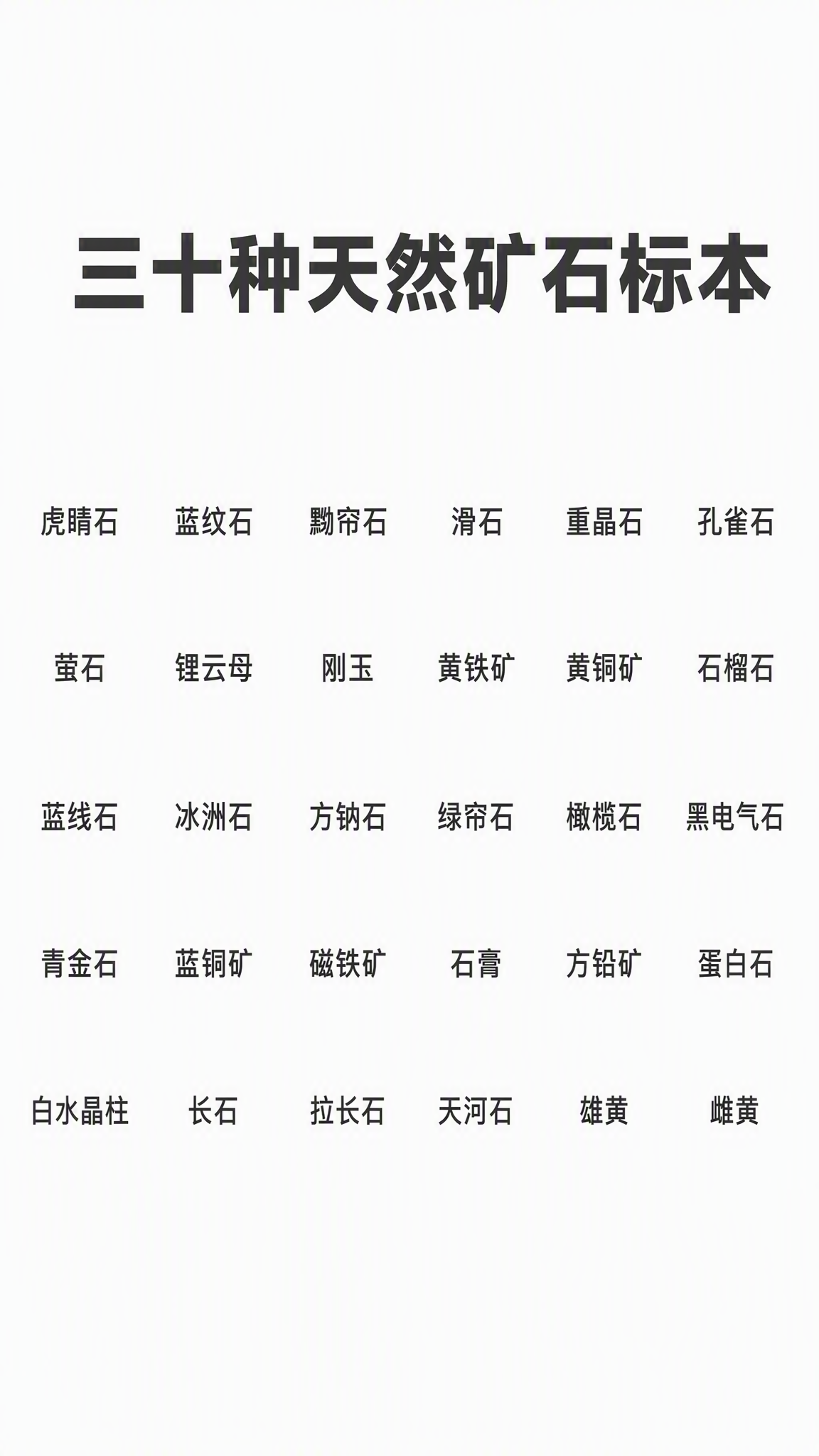 将背景替换为纯白色，去掉所有矿石图片，只保留产品名称文字。画面… - 图片创意预览