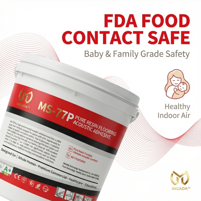 欧美高端建材轻奢工业风，杂志级精致环绕式排版，严格还原英嘉达MS-77P产品包装设计、颜色、LOGO位置、文字内容、图案元素，保持工业塑胶哑光质感，品牌LOGO高光烫金质感，画面主体为产品45°角高清预览效果