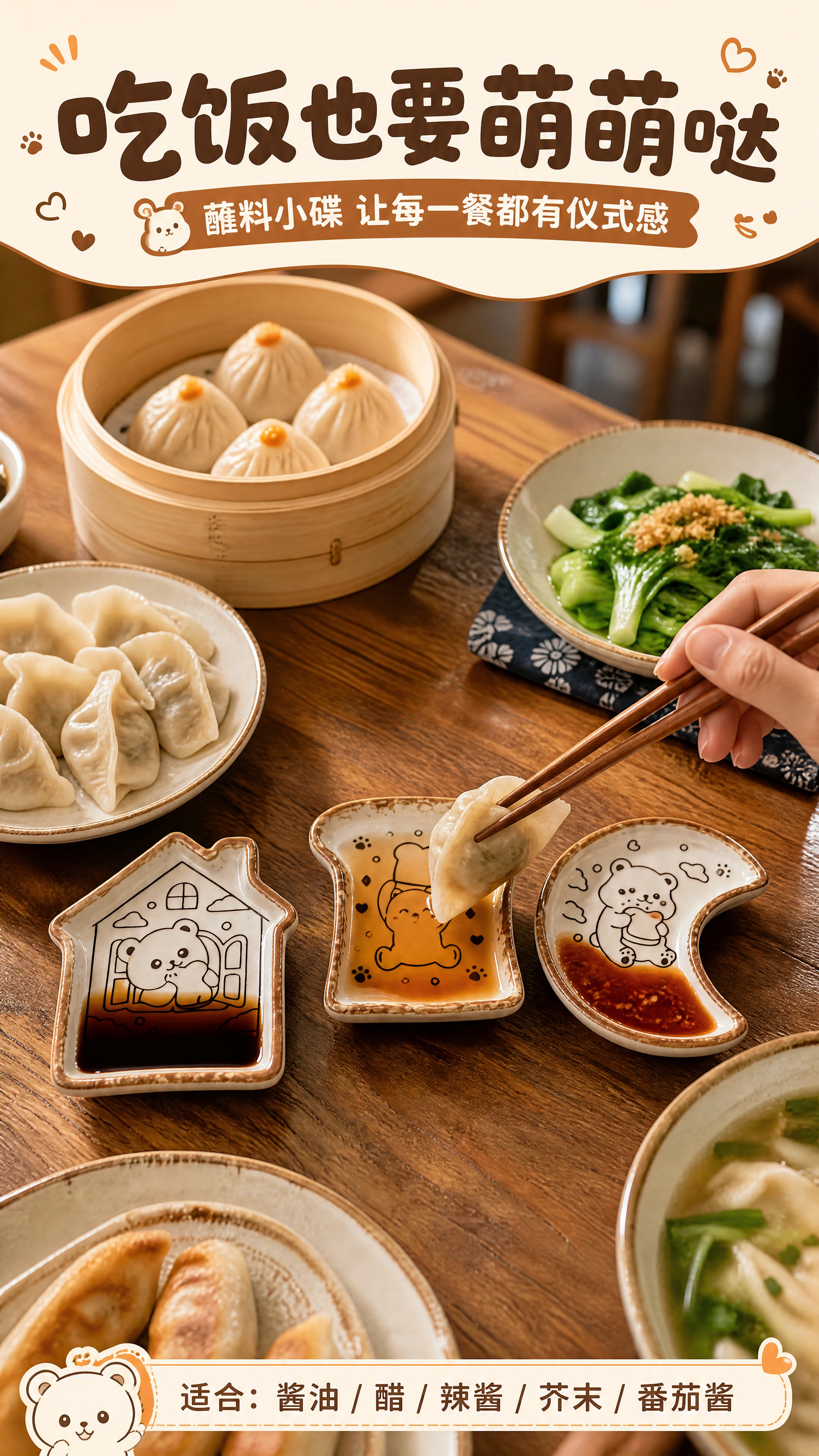 [商品] 使用【图1】陶瓷小熊小料碟（选取小房子款、吐司款、月… - 图片创意预览