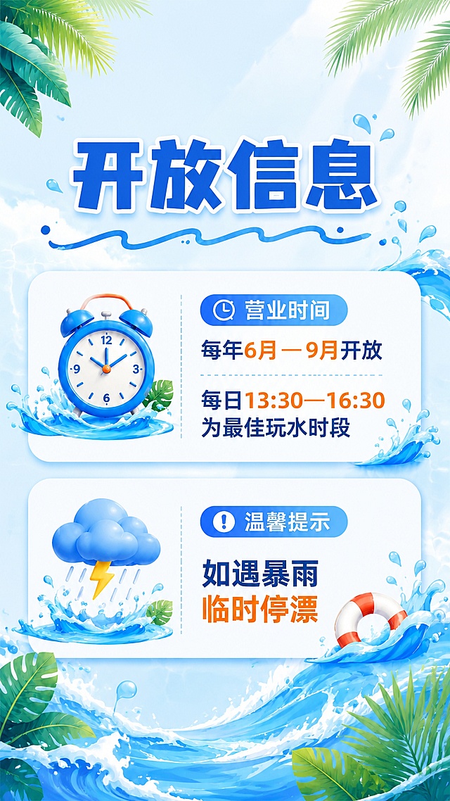 「图片1」「图片1」「图片1」「图片1」「图片1」「图片1」「图片1」这7张图是你帮我生成的，我是要拼接成长图的，我拼接后发现每屏之间衔接不自然，现在我需要你帮我重新生成，文字图片内容可以不做改变，但是每张图片也就是每屏幕的上下衔接必须一致，要自然协调，可把每屏上下之间的空间拉开一点，方便你生成的时候加入海浪或者树叶的元素来使每屏的衔接融合更加自然。