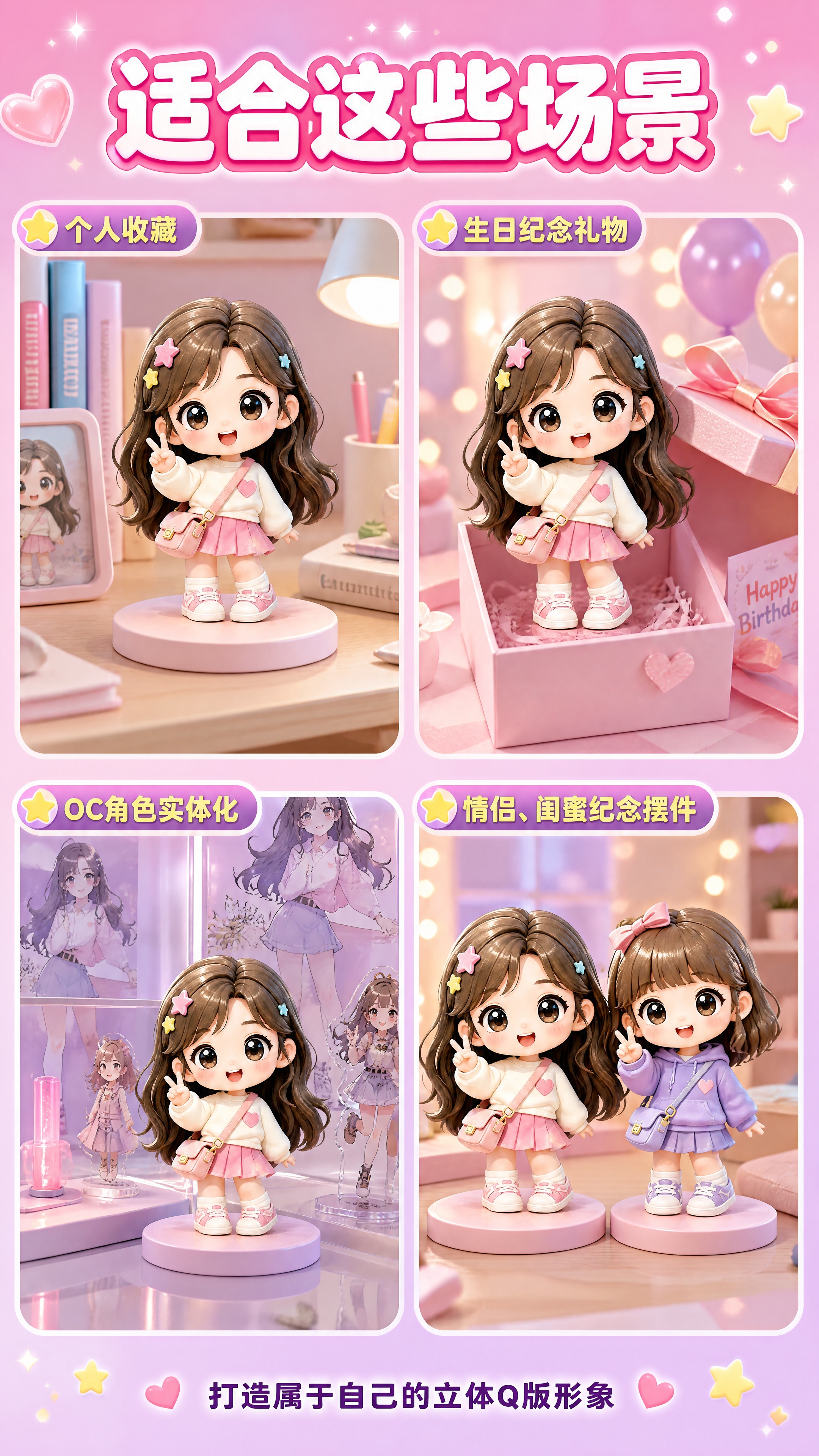 [商品] 使用【图1】Q版人物手办；保留整体造型与配色；手办在… - 图片创意预览