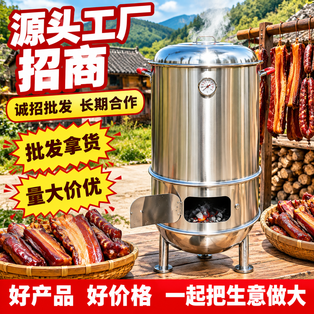 [主图-2] 源头工厂招商主图：面向中间商/批发客户，突出源头… - 图片创意预览