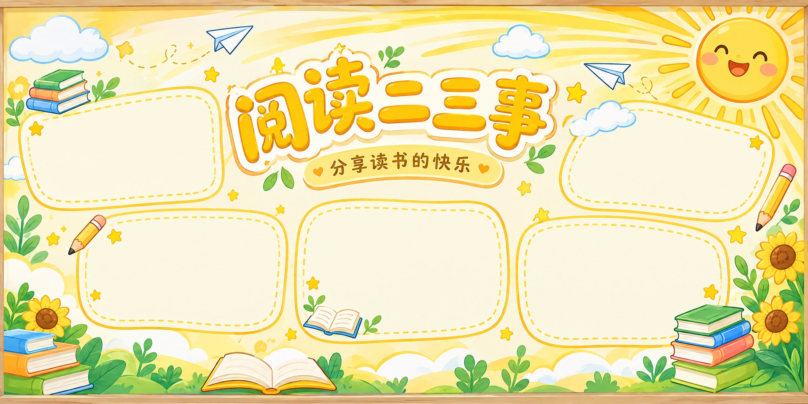 小学教室后黑板（黑板报/墙面板）整体设计效果图，横向长方形整块… - 图片创意预览