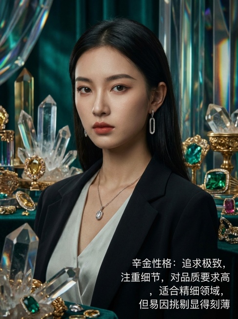 生成10张高质量的十天干日主的人物形象写真，要求：为中国人，现代服装发型和妆容，人物年轻，帅气，漂亮，高颜值，长相特点要符合对应天干的特点，背景和画面元素要跟十天干的物象相符合，要求画风统一，细节精美预览效果