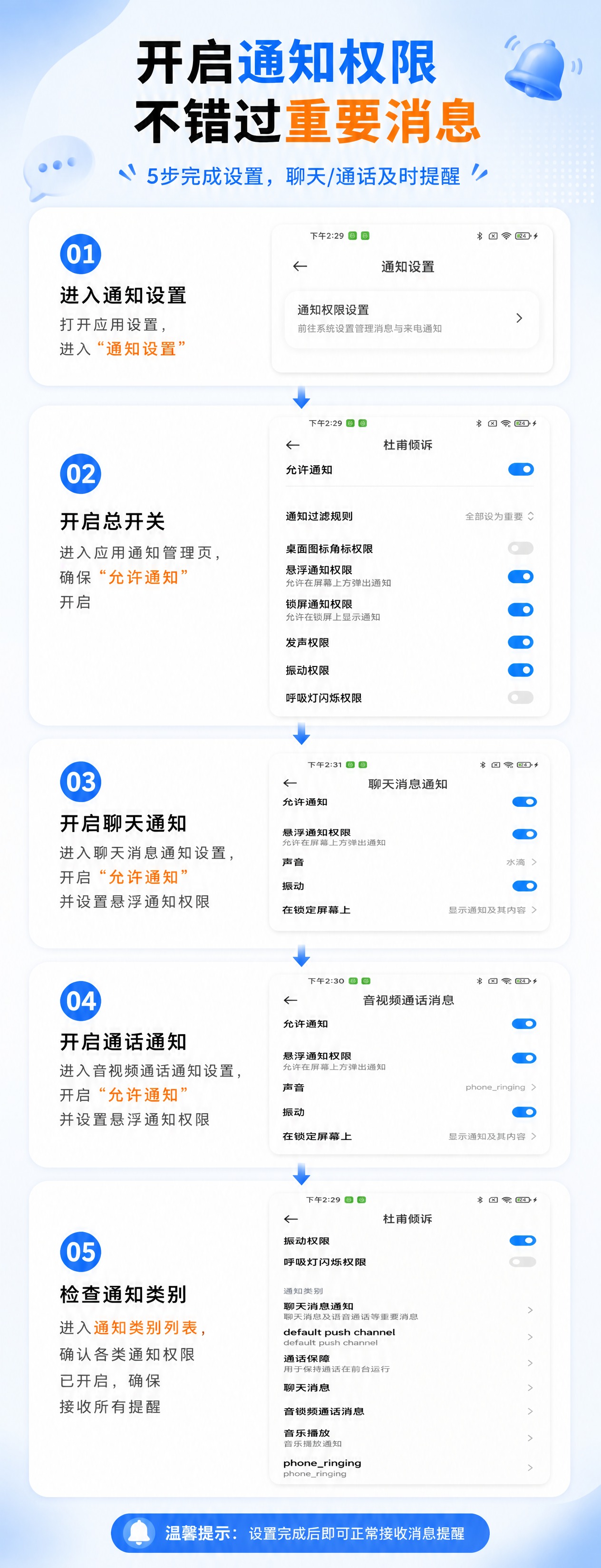 APP通知权限设置引导长图海报，竖版长图，总高度自适应，不固定… - 图片创意预览