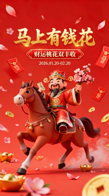 加入文案“马上有钱花”，画面背景提亮，预览效果