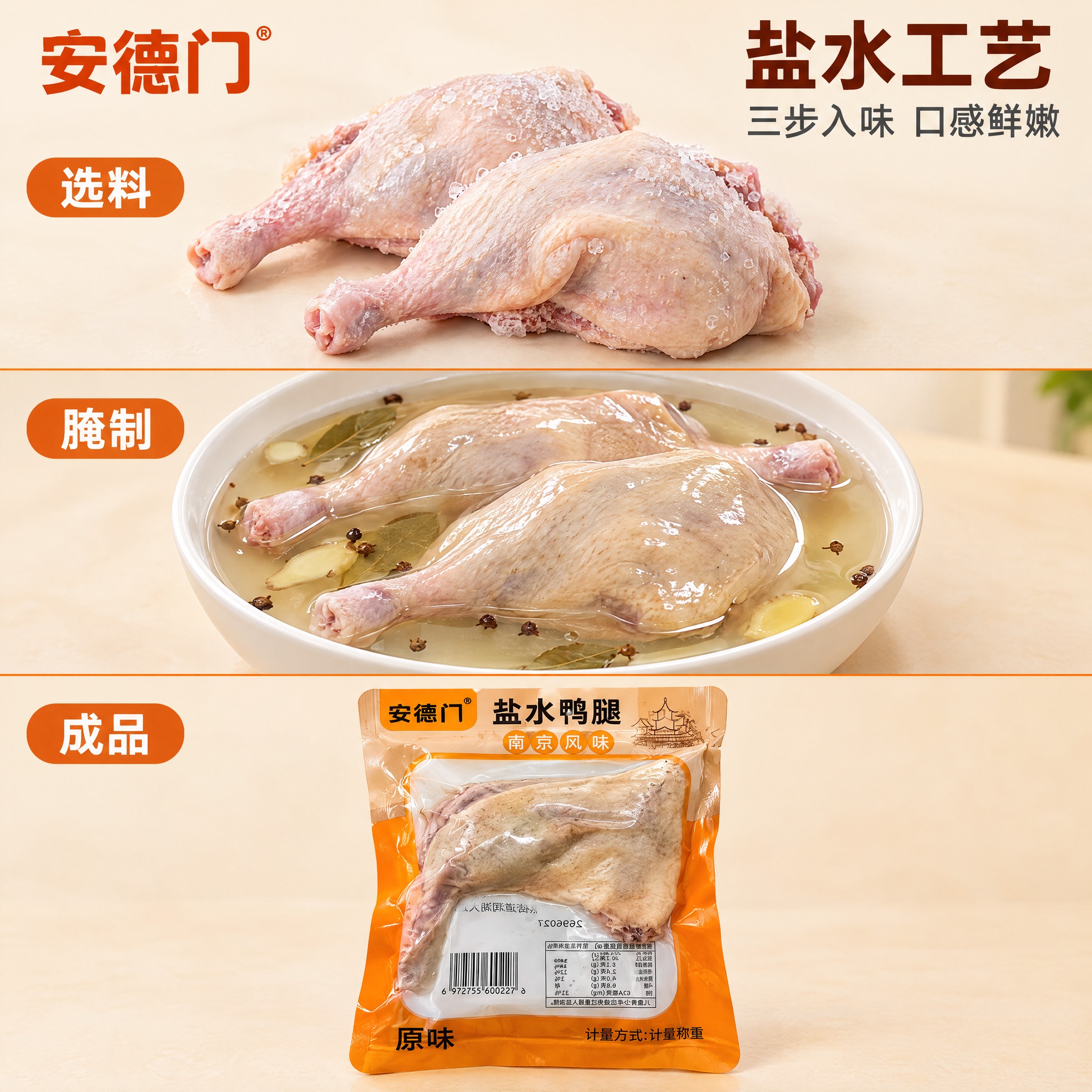 [商品] 使用【图1】安德门盐水鸭腿真空包装袋；商品处理：保留… - 图片创意预览