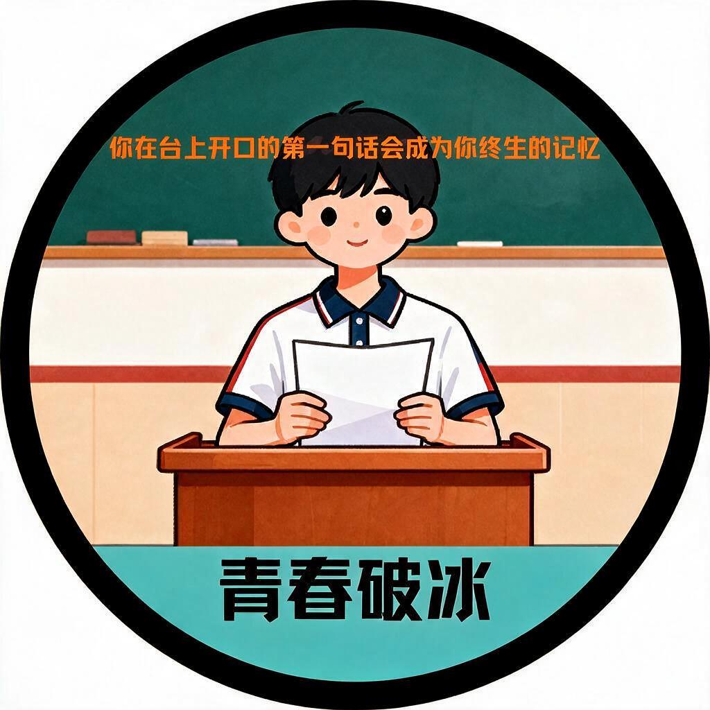 将图片上方的文字"你在台上开口的第一句话会成为你终生的记忆"的… - 图片创意预览