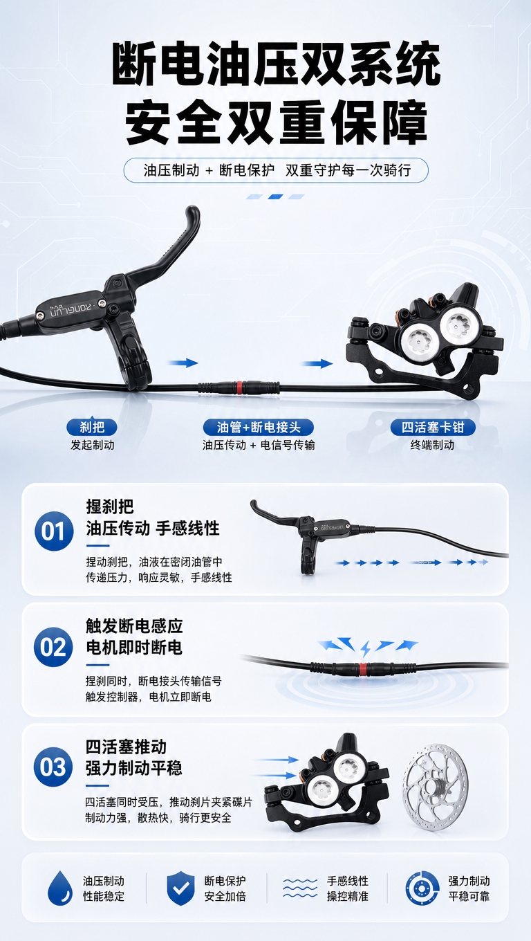 [商品] 使用【图1】断电油压碟刹整套；保留黑色刹把、四活塞卡… - 图片创意预览