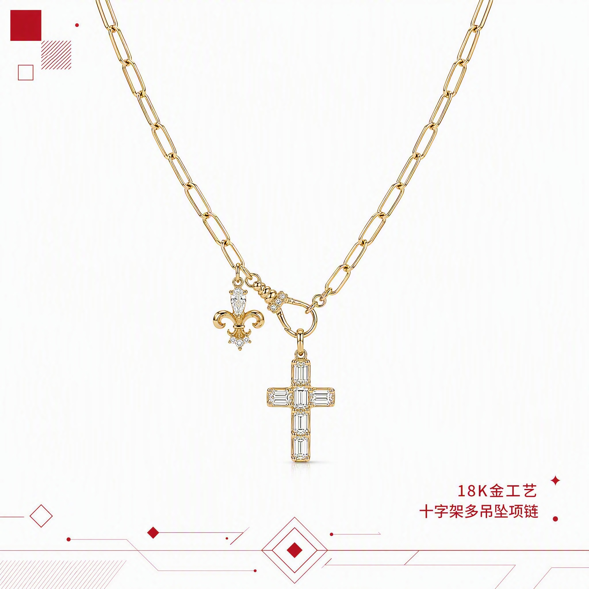 [主图-1] 白底图，唯一任务：展示项链完整正面外观，作为首图… - 图片创意预览
