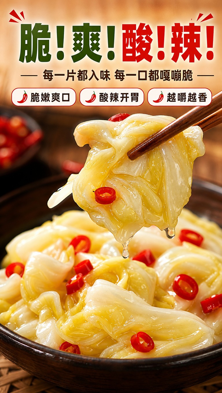 [商品] 使用【图2】泡莲花白成品；保留莲花白菜叶的褶皱形态、… - 图片创意预览