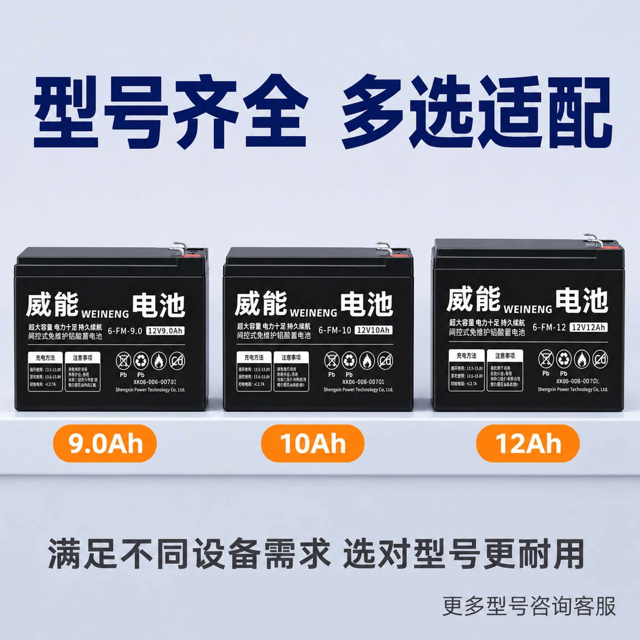 [主图-3] 威能蓄电池型号齐全展示图，多容量选择。 [氛围风… - 图片创意预览