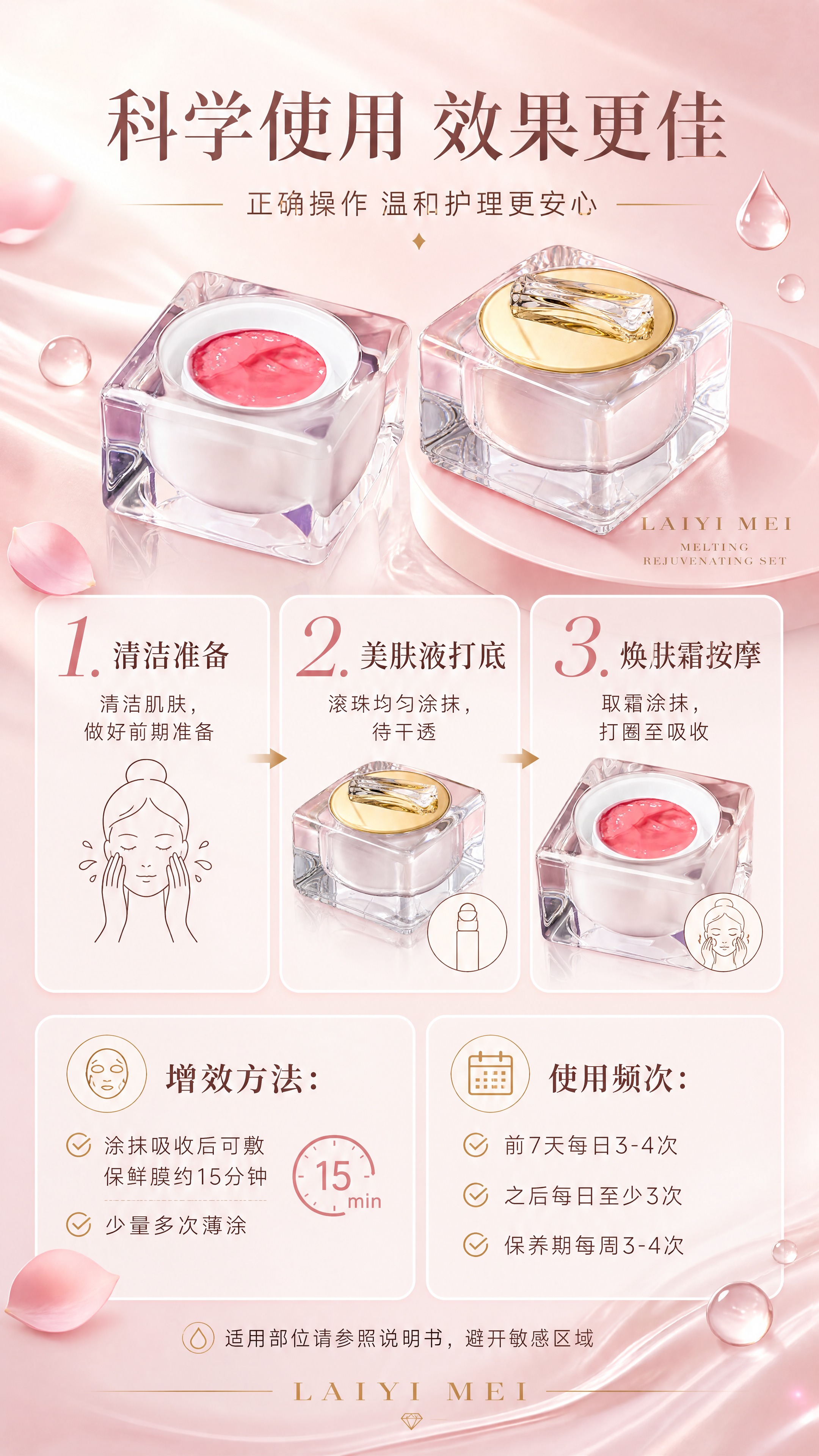 [商品] 使用【图1】和【图2】莱壹媄焕肤套产品；【图1】展示… - 图片创意预览