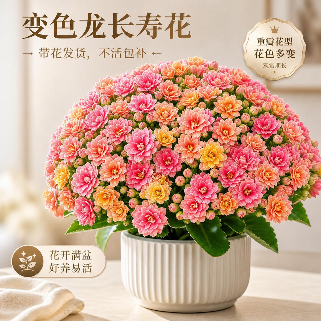 增加更多盛开的花朵，让花开得更密集更繁茂，花苞更多地绽放成盛开… - 图片创意预览