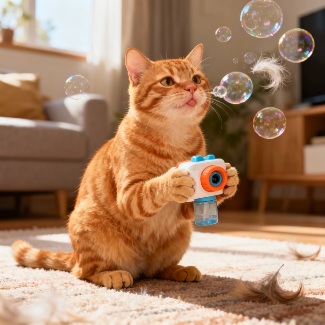 帮我生成20个甜美写实风格的萌宠照片，包含戴着黄色小鸭帽的橘猫、架着黑框眼镜的白猫、扮作蒙娜丽莎的猫咪、喝咖啡戴墨镜的白猫，以及吐舌头的柴犬、吹泡泡的橘猫、头顶肉骨头的小狗等多样角色，背景涵盖室内与蓝预览效果