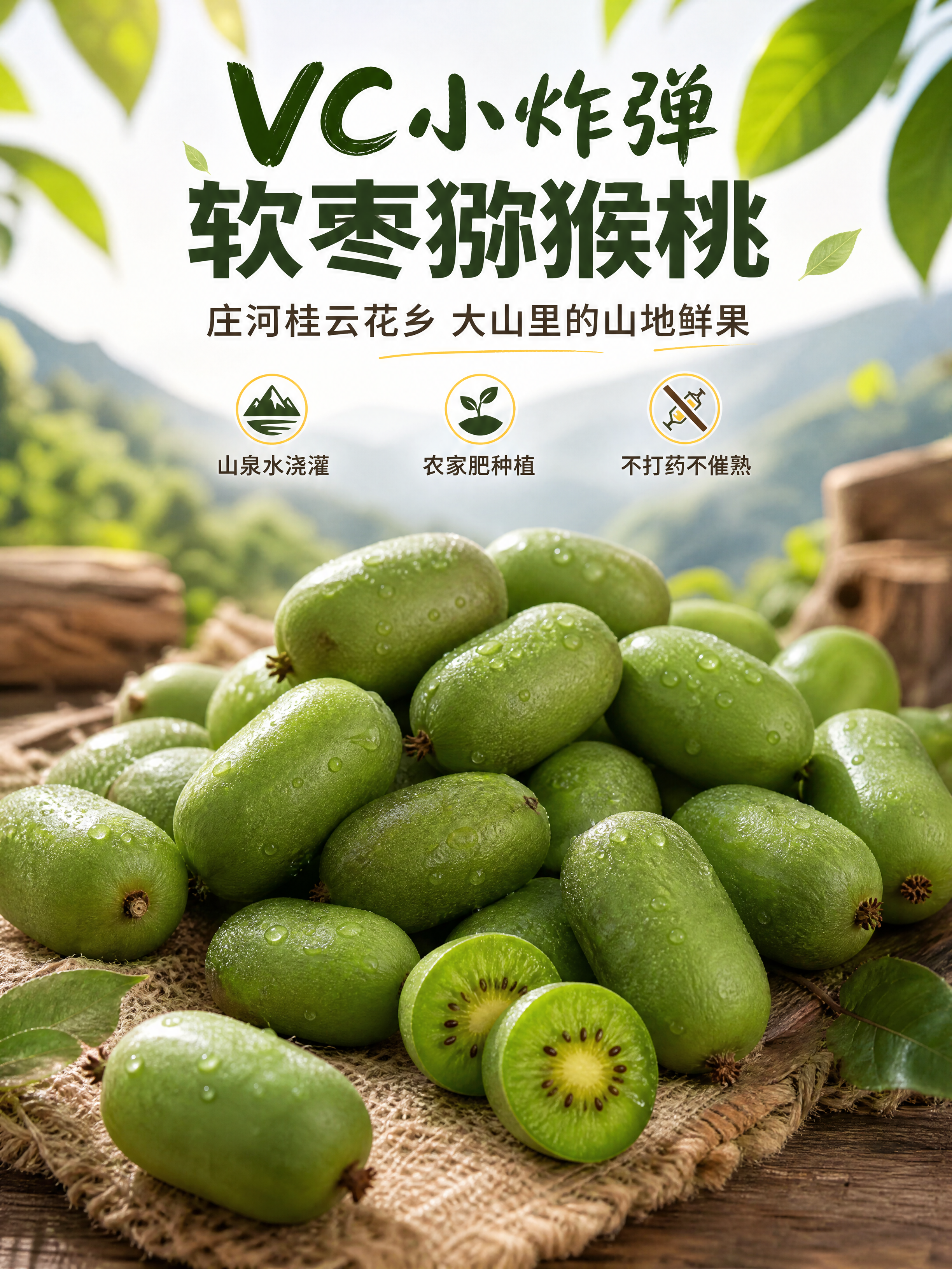 [商品] 使用【图1】软枣猕猴桃；保留果实的绿色表皮、长椭圆形… - 图片创意预览