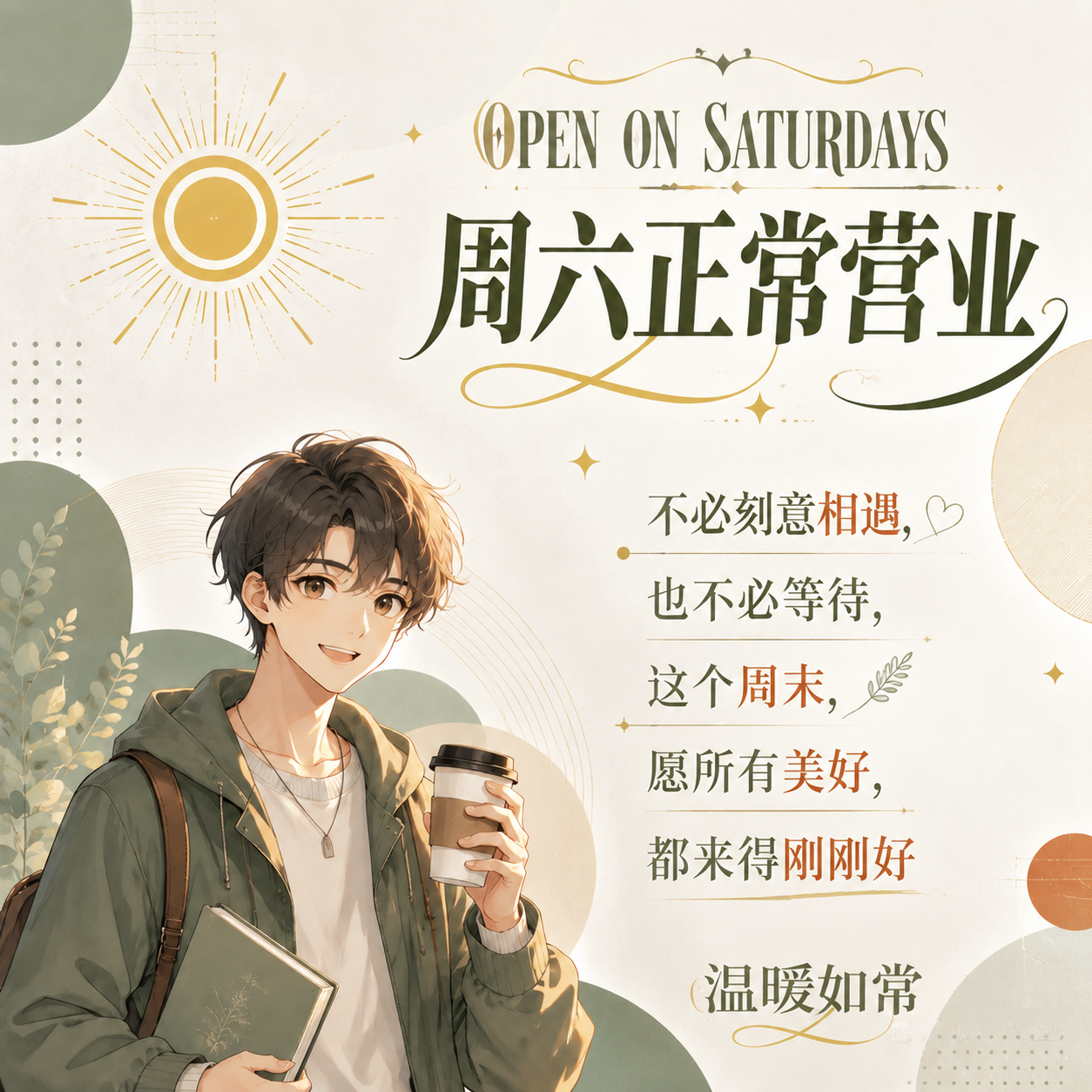 基于原图进行修改，保持整体版式、动漫男性角色、背景风格、太阳装… - 图片创意预览
