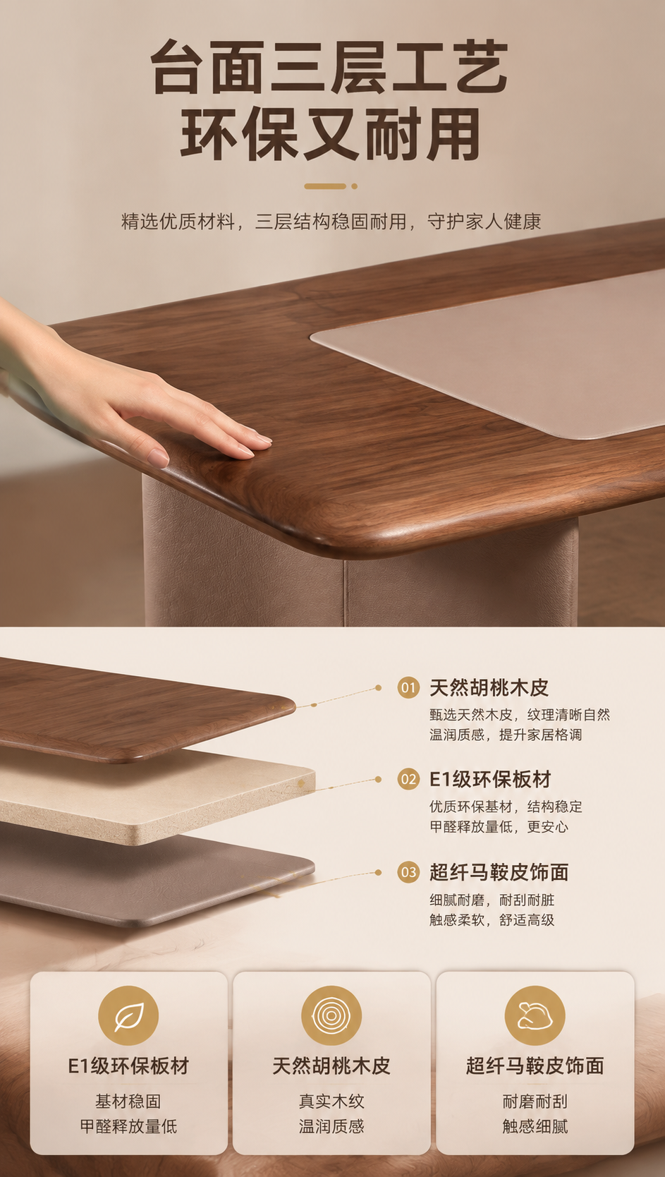 [商品] 使用【图1】DZ-8811书桌；保留胡桃木色弧形台面… - 图片创意预览
