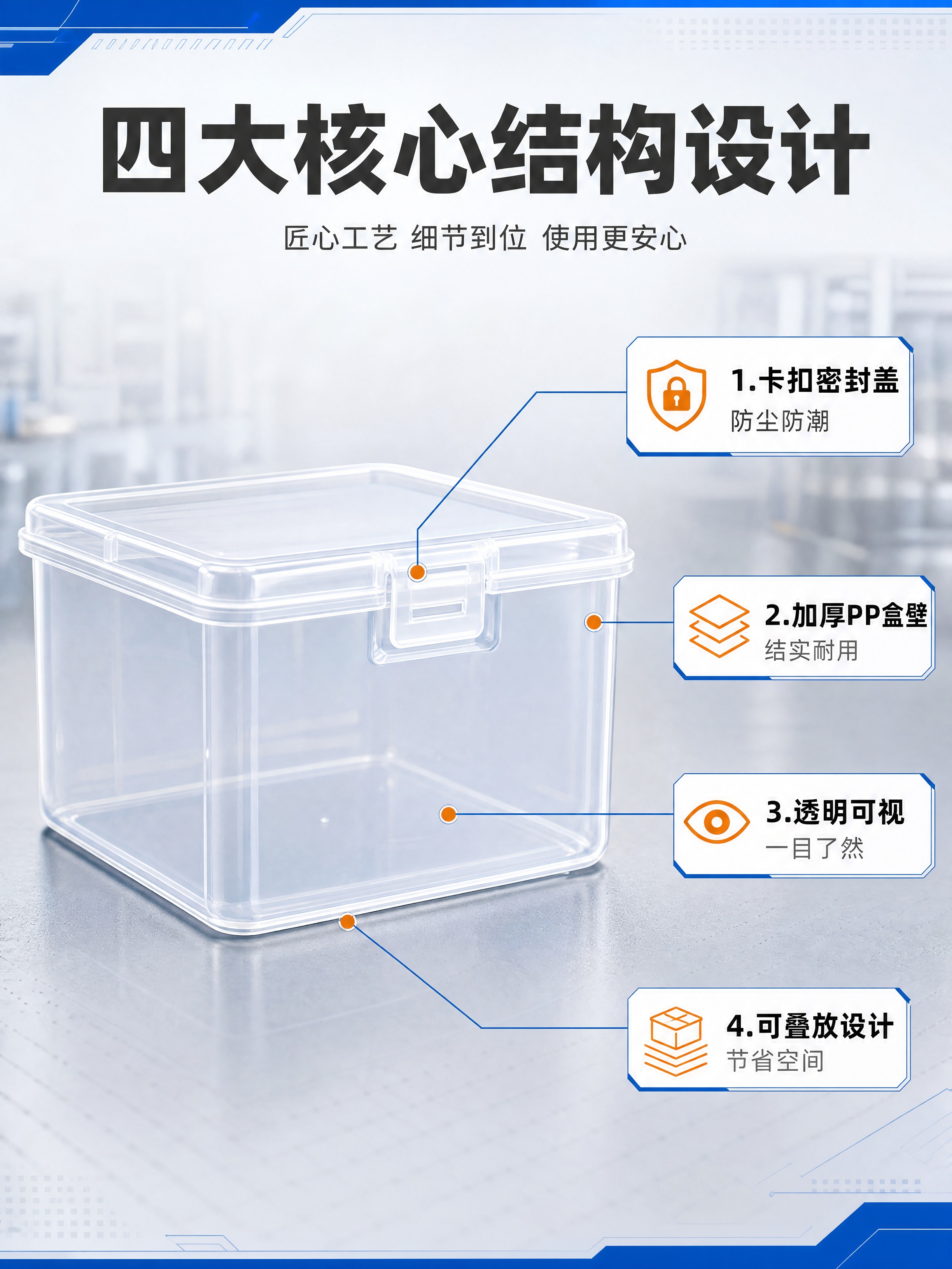 [商品] 使用【图1】透明PP塑料收纳盒；保留盒体透明PP材质… - 图片创意预览
