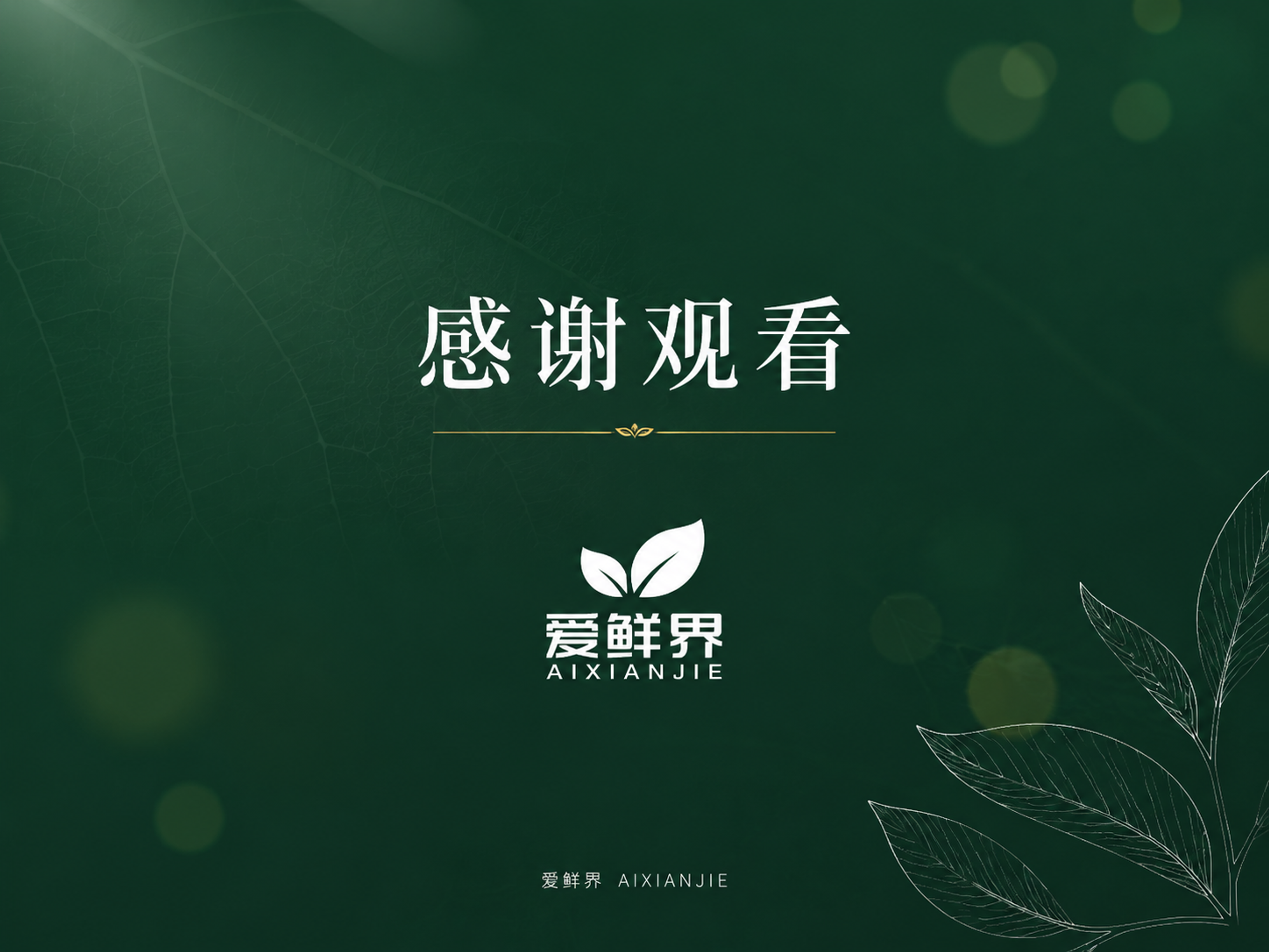 品牌手册封底设计，4:3横版，简约高级风格，深墨绿色主背景。中… - 图片创意预览