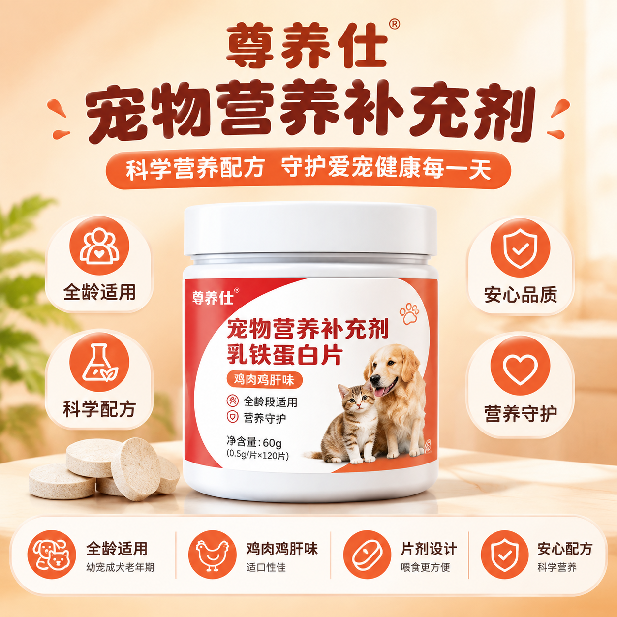 [主图-5] 品牌信任收口 规格与品质背书 [统一基调] 暖橙… - 图片创意预览
