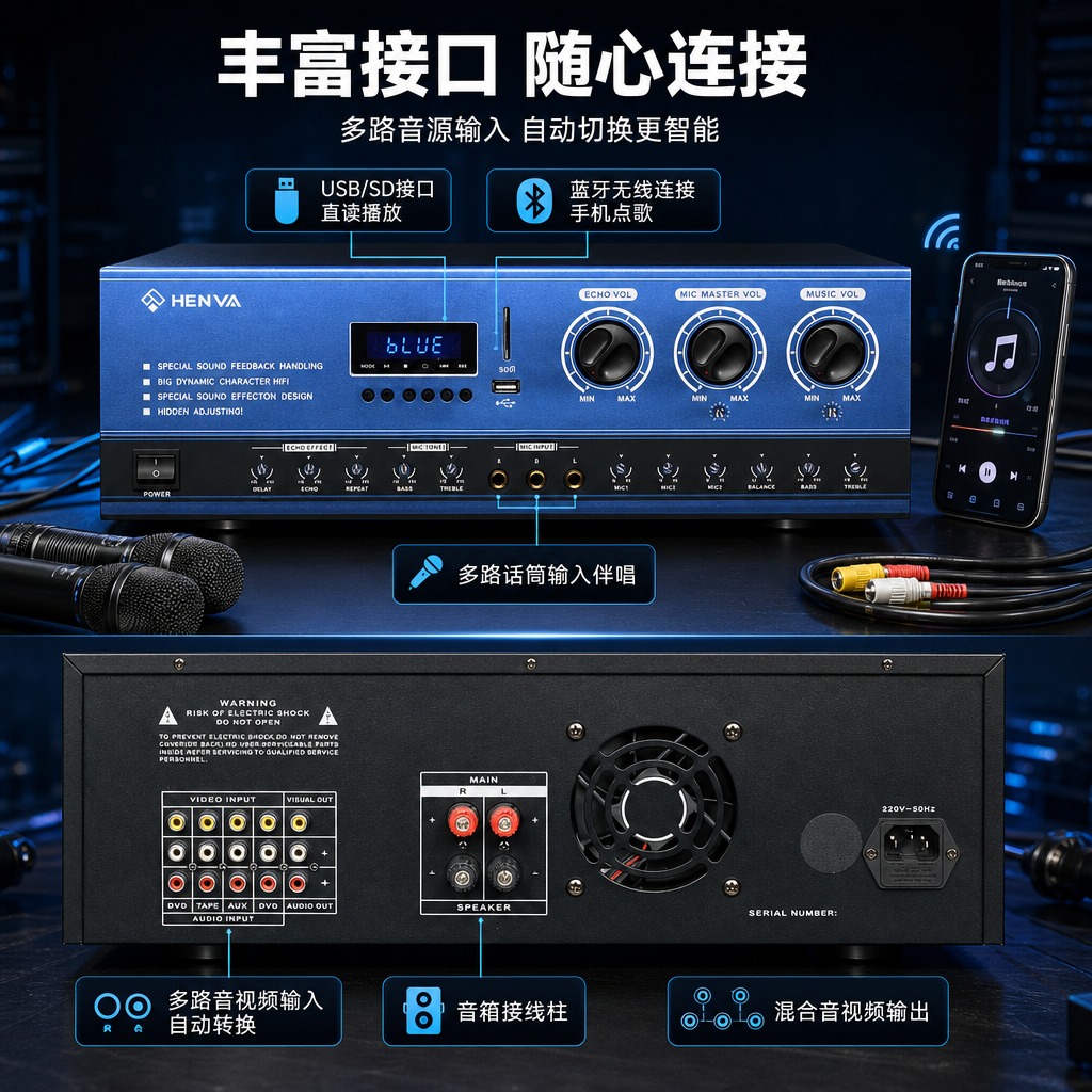 [商品] 使用【图1】HENVA HA-K220功率放大器，正… - 图片创意预览