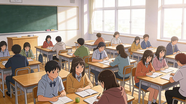 换一个学生在教室上课的场景