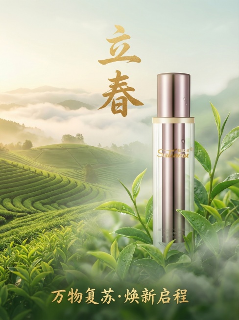 以提供的图片为主图，做一个关于24节气中立春的海报预览效果