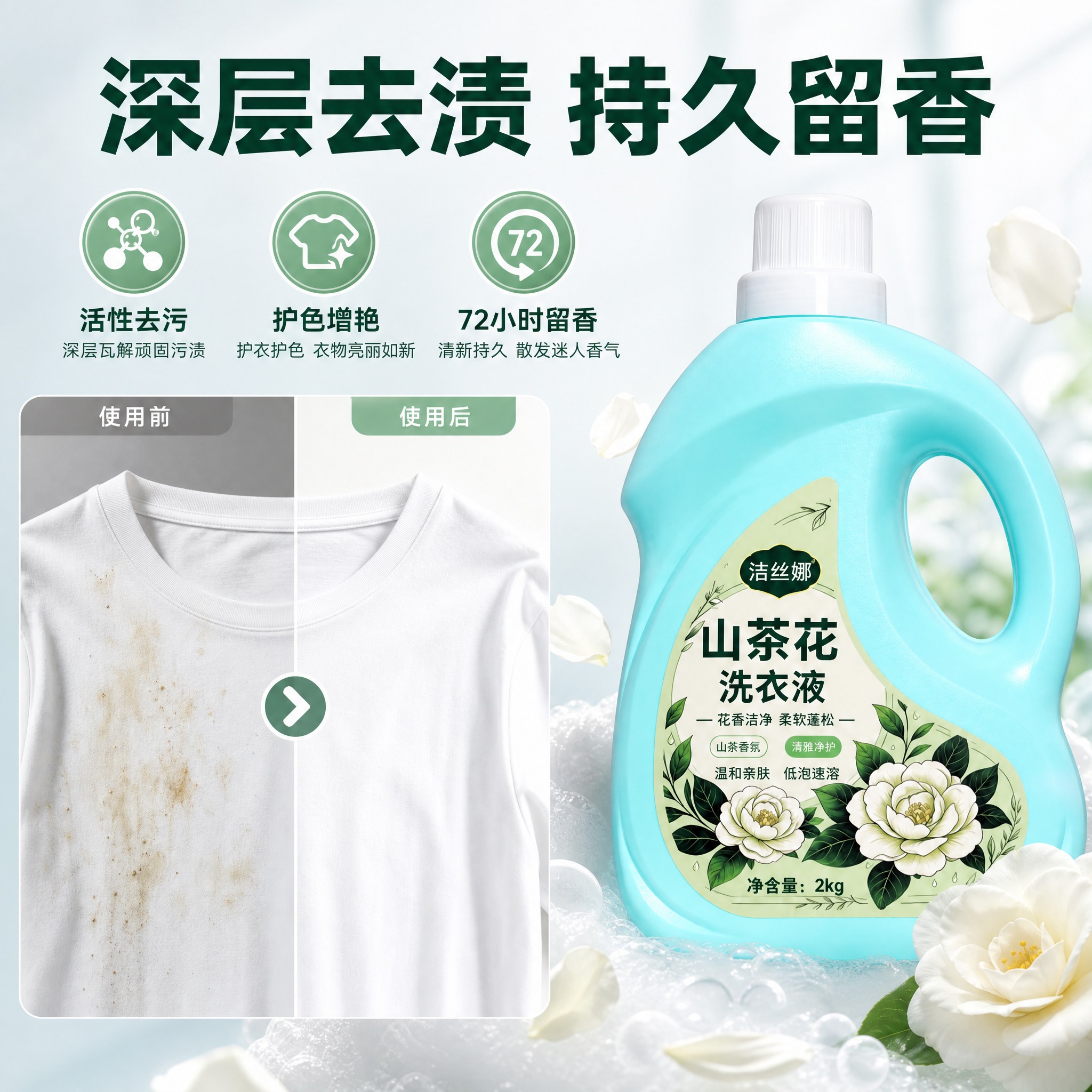 [主图-2] 核心亮点 去污留香效果证明 [统一基调] 抖音电… - 图片创意预览