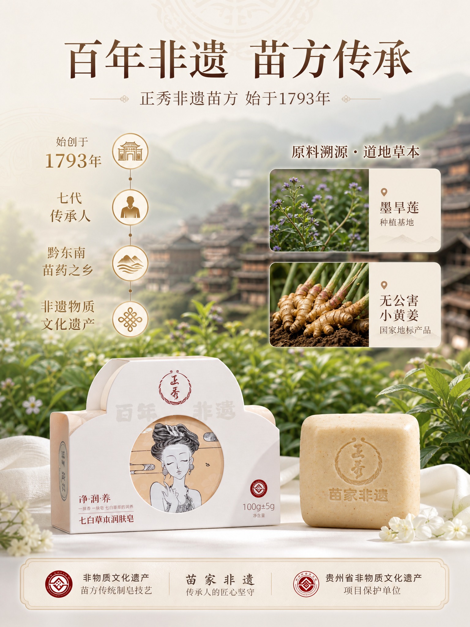 [详情页-2] 品牌背书页，展示230年非遗传承与原料溯源实力… - 图片创意预览