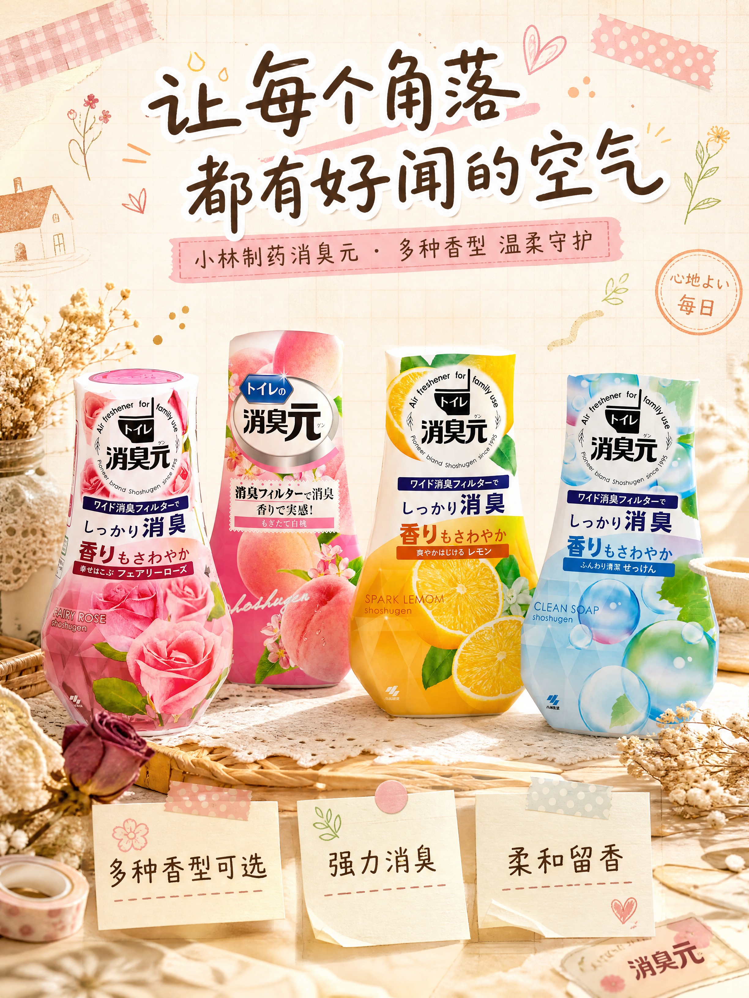 [商品] 使用【图1】玫瑰款、【图2】白桃款、【图3】柠檬款、… - 图片创意预览